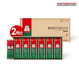 Jungkwanjang 정관장 홍삼진고데일리스틱 2박스/총60포34706456 Korean Red Ginseng Concentrated Daily Stick 2 Boxes / Total 60 Packs 34706456
