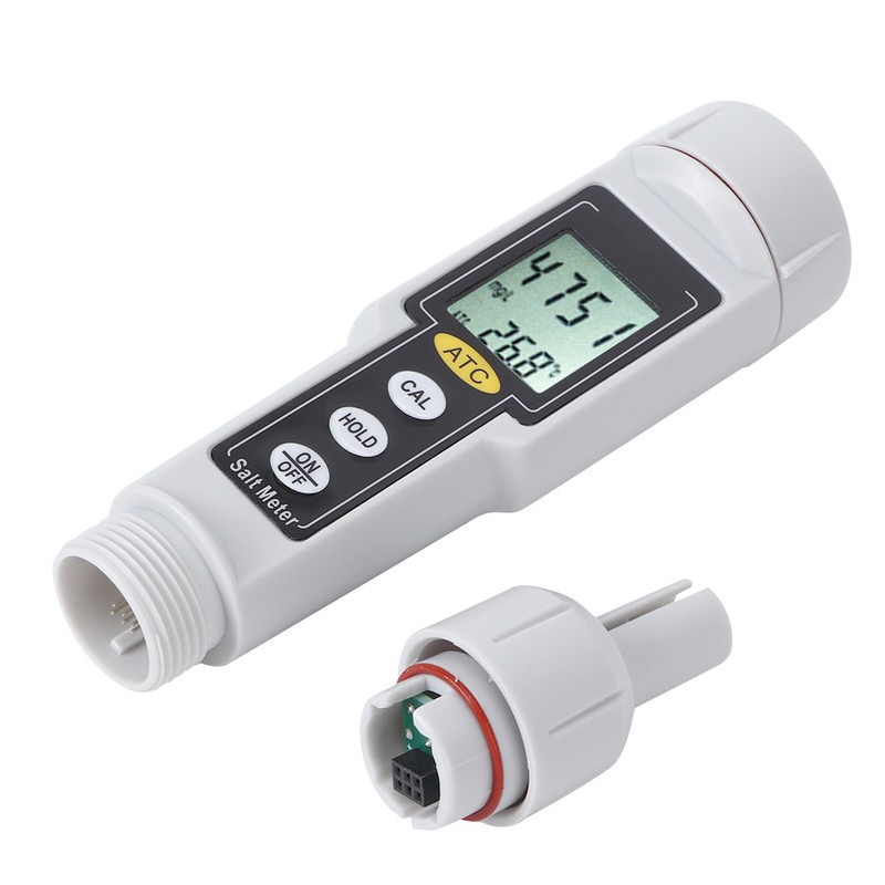CT3081 Portable Digital Salinometer Salinity Temperature Humidity Tester Meter for