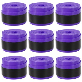 PATIKIL 43.3" Tennis Racket Grip Tape, 9 Pack Overgrip Stretchy Non-Slip Absorb Sweat for Badminton Fishing Rod, Purple