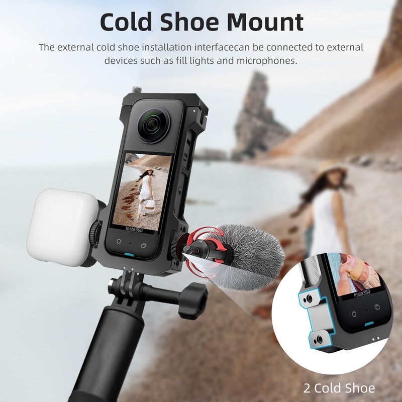 REYGEAK Aluminum Frame Cage for Insta360 One X3, Ultra Light