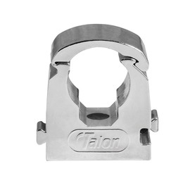 Talon - 22mm Single Hinged Pipe Clip x10 - Chrome - 360° Fixing for Pipework - UV Stabilized - Up to 85°C - Safe for Use On Plumbing, Gas and Air Conditioning Pipe