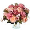 Jusdoja 4 Bundles Flowers Artificial Hydrangea with Silk Rose Daisy,