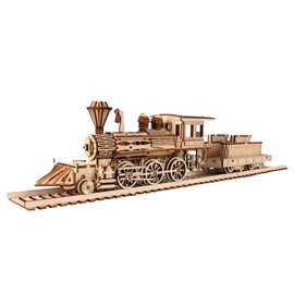 3D Puzzle, Wooden Puzzle, Toy, Wooden 3D Mechanical Puzzle, DIY, Train, Interior Decoration, Train, Atmosphere, Collection, Figurine, Educational Toy, Boys, Girls, Adults, Gift, Birthday Present