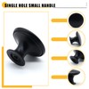 Unlorspy 12 Pcs Matte Black Round Kitchen Cabinet Knobs, 30mm/1.18