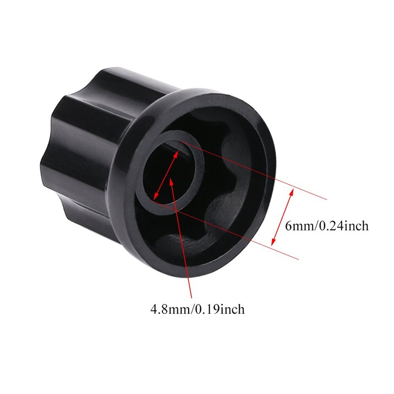 10Pcs Volume Control Knob D Shaped Shaft Hole Tone Speed
