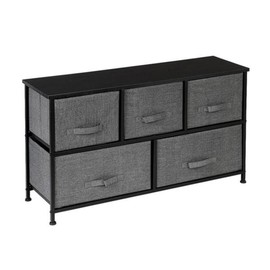 SlickBlue 2 Tier Dresser with 5 Fabric Drawers for Closet Bedroom or Dorm Storage