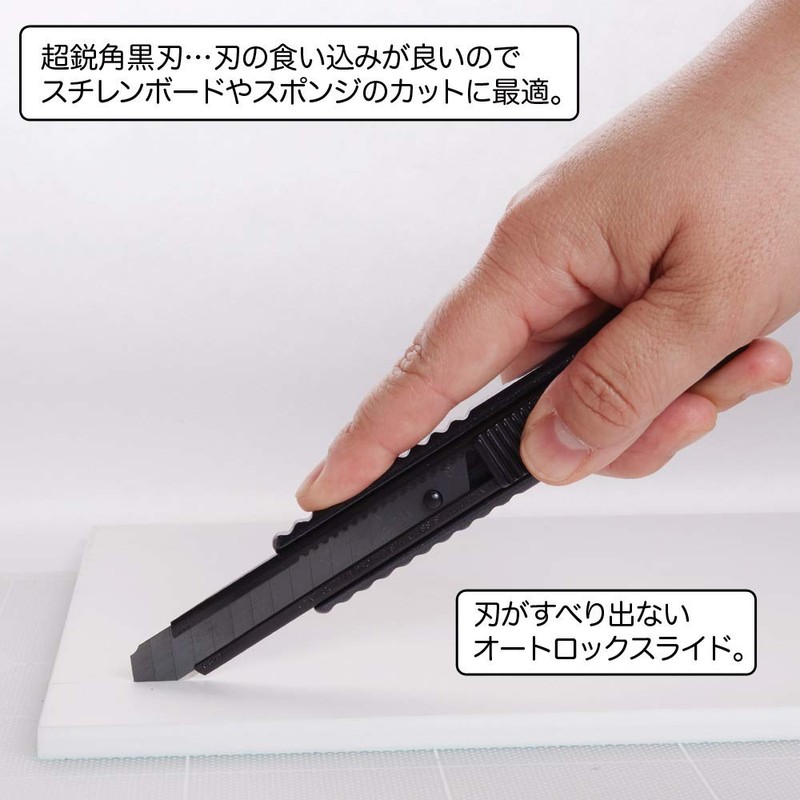 NT Cutter 12.3mm Snap-Off Extra-Sharp Midsize Blades, 65 Degree, Black,