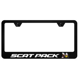 Unbranded Dodge Scat-Pack Full Color Black Unbreakable License Frame