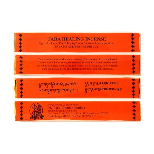 BUDDHAFIGUREN/Billy Held Tara Healing Incense Tibetan Incense Sticks Set of