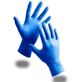 PACK OF 100 BLUE NITRILE GLOVES STRONG QUALITY LARGE SIZE | POWDER FREE LATEX FREE | Thick Wear-Resistant Material PERFECT for Home Hospital Work Mechanic Food Manufacturing AQL1.5 CLASS 1 (LARGE)