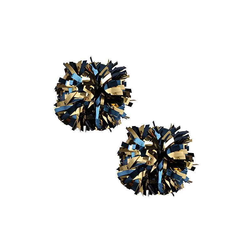 ICObuty Metallic Cheerleader Cheerleading Pom Poms 6 inch 1 Pair