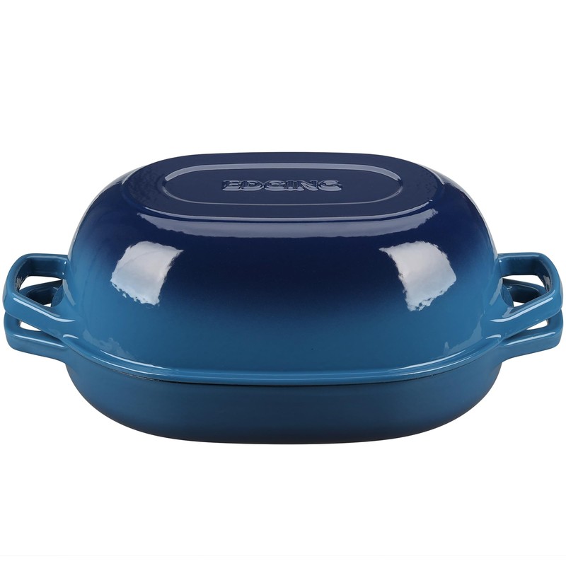 EDGING CASTING Enameled Cast Iron Dutch Oven Pot with Lid,