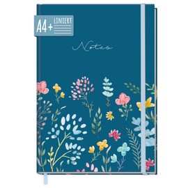 paper&you® Notebook Lined A4+ with Elastic Band [Happy Flower] 156 Pages, 78 Sheets | Lined Notebook, Bullet Journal, Sketchbook, Diary by Häfft paper&you | Sustainable & Climate Friendly