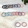 18 Pcs Elastics Hair Band Ponytail Holders, Pink & Blue