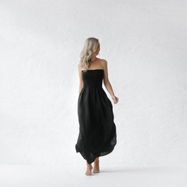 Seaside Tones Eva Dress - Black, XS/S