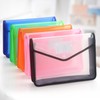 Plastic Expanding File Folder, Transparent envelopes with Snap Closure, No