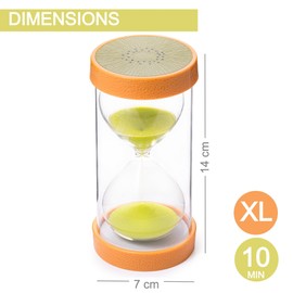 Jumbo Fruit Sand Timers for Kids – Durable, Colourful Hourglasses for Time Management and Learning – Perfect for Classrooms, Homework, Therapy, and Play (10 Min Kiwi)