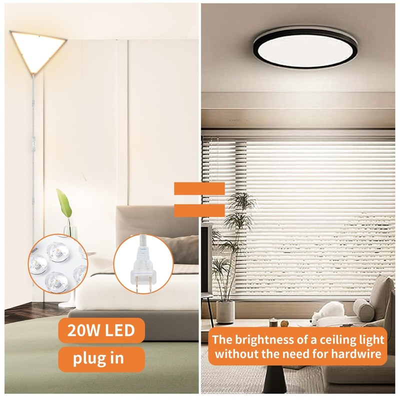 Zlierop Upgraded Corner Lights for Living Room, 22W 2200LM LED