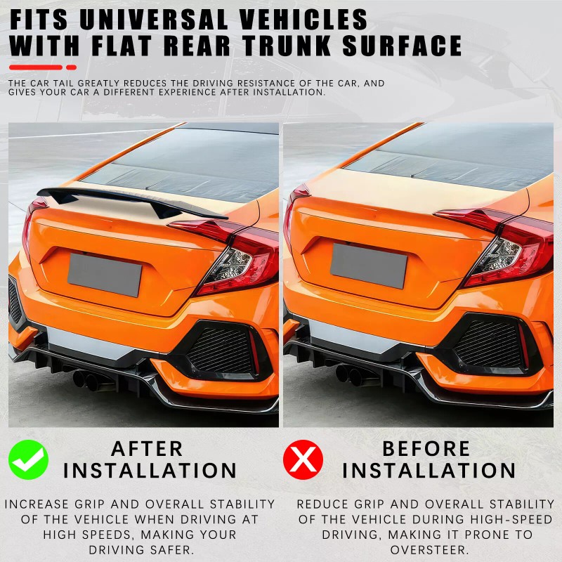 JMTBNO For Hyundai Tiburon 46" GT-Style Racing Rear Trunk Spoiler