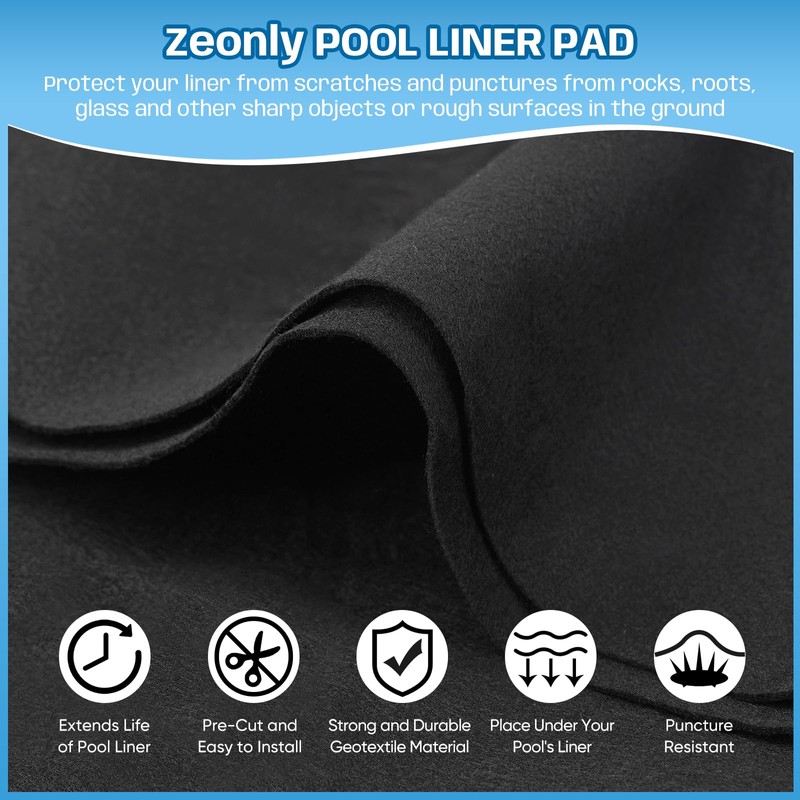 Zeonly 21 FT Pool Liner Pad for Above Ground Pool,