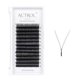 ACTROL YY Eyelashes Extension Lashes Black D Curl 0.07mm 17mm Lash Volume Extension Easy Fans Y Shaped Premade Soft Eyelashes Supply