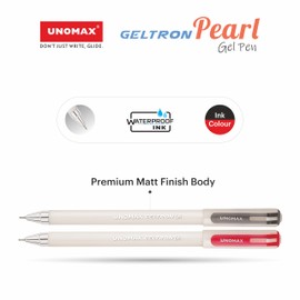 UNOMAX Geltron Pearl 20 (10 Black & 10 Red) | Professional Ergonomic Design for Daily Use, Exam-Friendly | Fast-Flowing Ink, Writing Precision, Budget-Friendly,