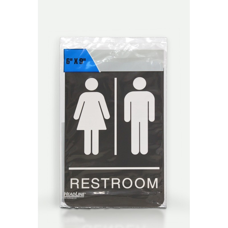 Headline Sign 9006 Women and Men’s Restroom ADA Sign with
