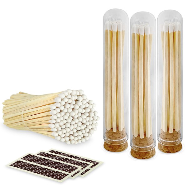 Decorative Matches in Mini Match Cloche Glass Jar Set |
