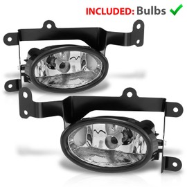 AmeriLite for 2006-2008 Honda Civic 2Dr Coupe Clear Replacement Bumper Fog Light Assembly w/Bezel Pair - Passenger and Driver Side