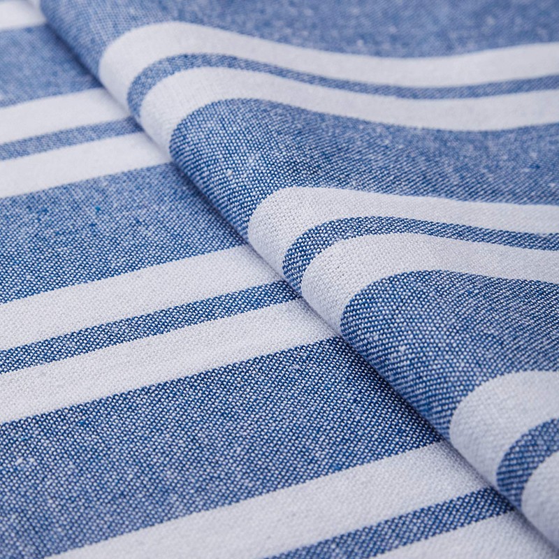 Encasa Cotton Dining Table Runner | Franca Blue & White