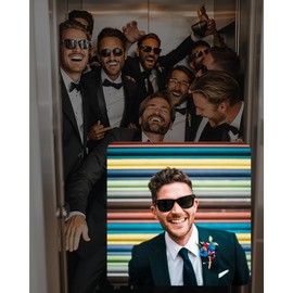 GroomBrideGifts 8 Pack Groomsmen Sunglasses - Wedding Sunglasses Set for Groomsman Proposal Gifts, Bachelor Party Favors