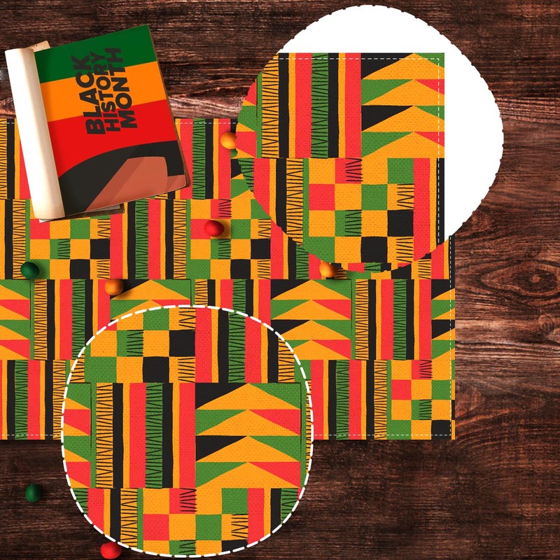 Nepnuser African Print Table Runner Juneteenth Decorations Kwanzaa Kente National