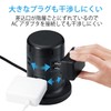 Elecom TT-U01-0820BK Power Strip Tower Type, 8 Outlets, Lightning Surge,