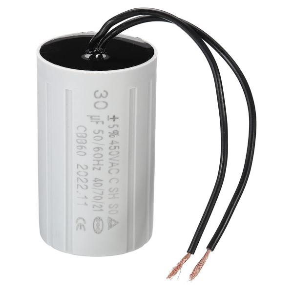 PATIKIL CBB60 30uF Running Capacitor, AC 450V 2 Wires 50/60Hz