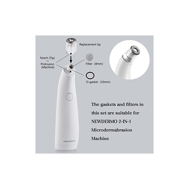 NEWDERMO 120Pcs Microdermabrasion Filters for 2-in-1 & 3-in-1 Microdermabrasion Machine
