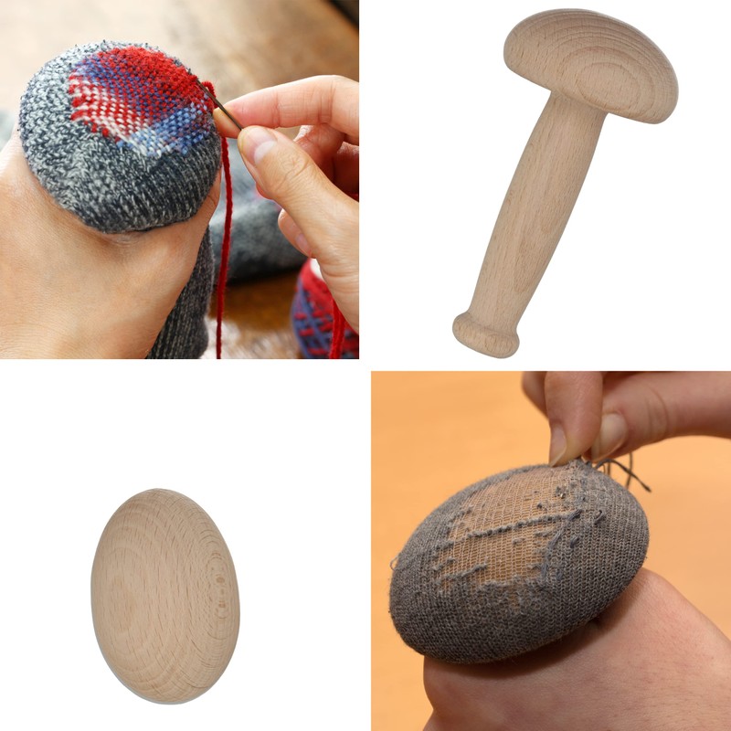 Lantelme Darning Mushroom and Darning Egg Sewing Accessory Set Made
