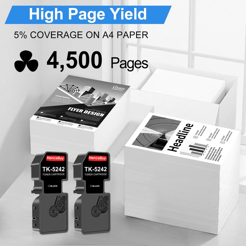 HenceBuy TK5242 TK-5242 Toner Cartridge Compatible Replacement for Kyocera TK