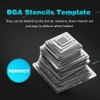 130 Pieces Universal BGA Reballing Stencils Solder Mesh Direct Heat