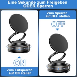 Handyhalterung auto saugnapf,Magnetic phone holder 360°drehbar Universelle Kompatibilität.Geeignet für alle glatten Oberflächen und alle Smartphones,auto magnethalterung handy,magnetic phone holder