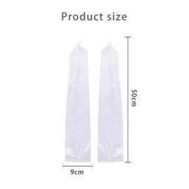 Lufdegim Women's Fingerless Gloves, Long 20s Gloves, Satin Classic 1920s Vintage Opera Festival Party Gloves for Wedding Dress Evening Gloves Cosplay Satin Gloves, White