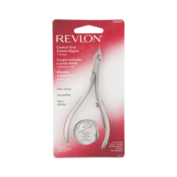 Revlon Beauty Tools Control Grip Jaw Cuticle Nipper-1/4 inches