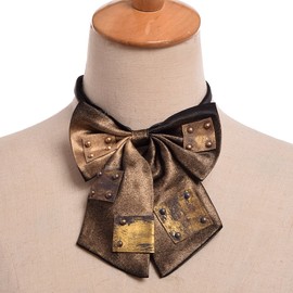 GRACEART Handmade Steampunk Bowtie (Gold)