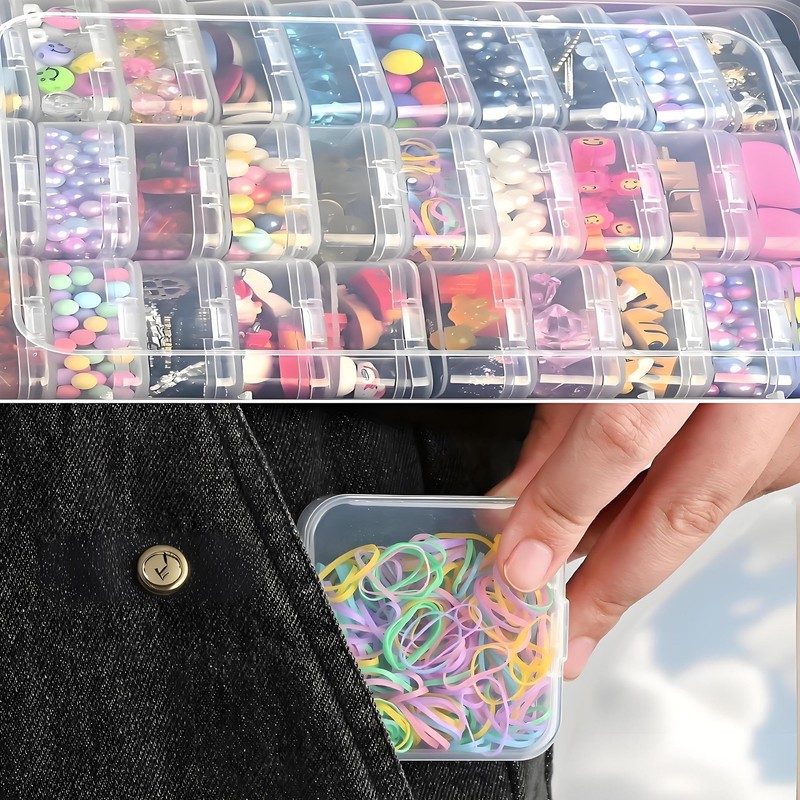 wenrescry Pack of 20 Small Boxes, Storage Boxes Small Plastic