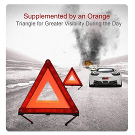 XOOL Emergency Warning Triangle Kit – Roadside Safety Kit with Reflective Warning Triangles, High-Visibility Safety Vests, Storage Bag & Gloves for Car Breakdowns & Emergencies