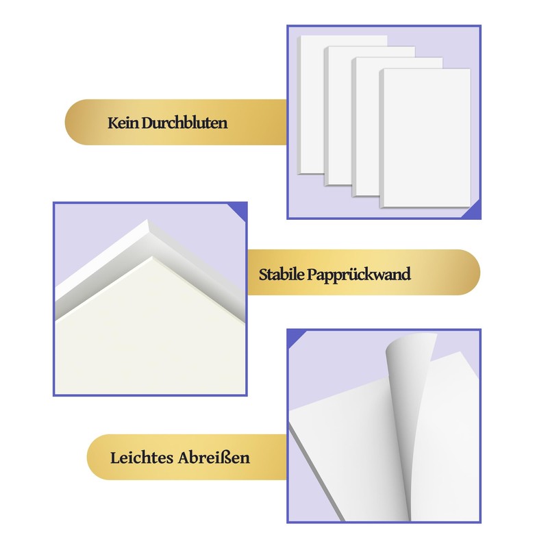 Notepad A7 Notepads Small 6 Pieces Writing Pad A7 White