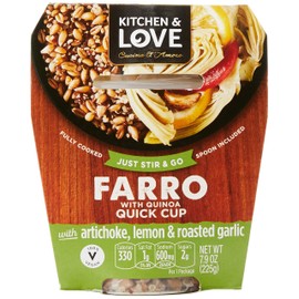 Kitchen & Love Artichoke, Lemon, and Roasted Garlic Farro Quick Meal, Single