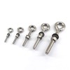 2Pcs M12 Stainless Steel Eye Bolt with Nut and Washers