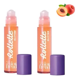 Brillo Labial Rollette Glitter Durazno 2pz Color Trend Avon