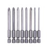 Bestgle 8Pcs 75mm 1/4 Inch Hex Shank Magnetic Long Phillips