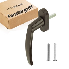 High Quality Brown Aluminium Window Handles - Safe and Stylish Accessory for Windows and Doors with 35mm Long Pin. Fits Most Standard Windows (Brown, Pack of 1)